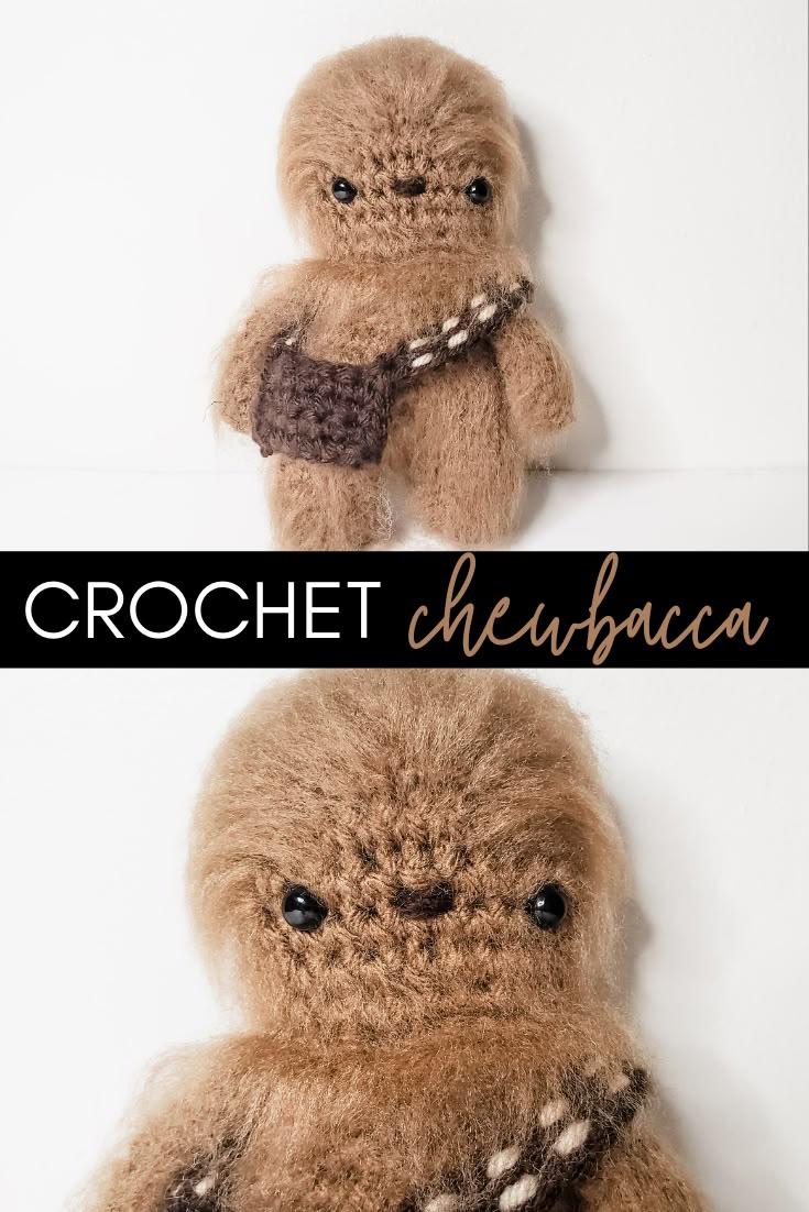 two stuffed animals that are next to each other with the words crochet cheepicaa on them