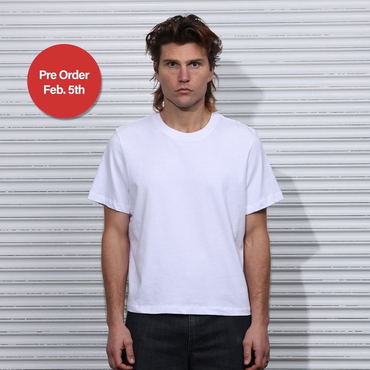 The Silverlake Crop Tee II (Pre-Order) T-Shirt Classic White Relaxed Fit Cropped T-shirt For Everyday, Boxy Fit Cropped T-shirt For Streetwear, Cropped Boxy Fit T-shirt For Streetwear, White Relaxed Fit Cropped T-shirt For Streetwear, Basic Relaxed Fit Cropped Shirt With Crew Neck, Basic Relaxed Fit Cropped Shirt For Streetwear, Boxy Fit Cropped Cotton T-shirt, Cropped Boxy Cotton T-shirt, Basic Relaxed Fit Crop Top For Streetwear