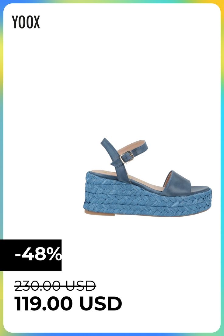 leather, no appliqués, solid color, buckle fastening, round toeline, wedge heel, rubber sole, leather lining, contains non-textile parts of animal origin , Color: Slate blue , Size: 6 Women's Espadrilles, Slate Blue, Wedge Heels, Rubber Sole, Espadrilles, Wedges, Buckle, Solid Color, Size 6