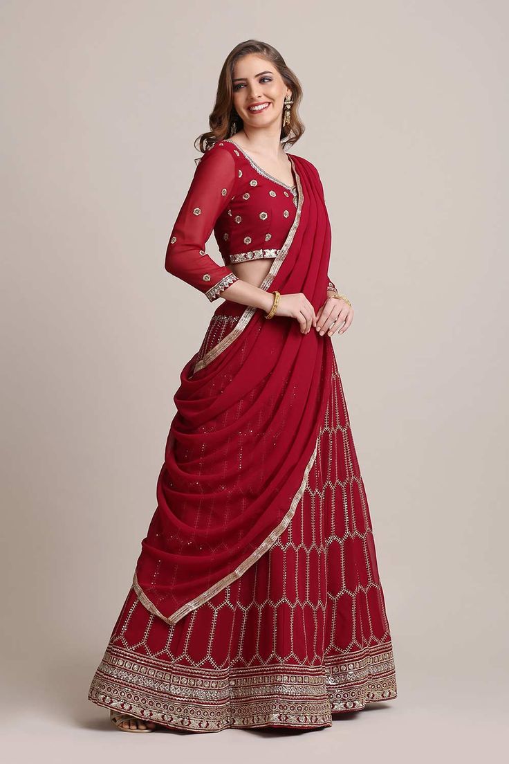 color-pink, fabric-georgette, work-sequence, brand-name-krupali-savani,occasion-festivewear, occasion-wedding-guest, womenswear,ideal-for-women, lehengas, Product Features: Color: Pink Lehenga Fabric: Georgette Choli Fabric: Georgette Work: Sequence Sleeves: 3/4 Sleeves Neck Type: V Neck Wash Care: Dry Clean Occasion: Festivewear, Wedding Guest Product Type: Lehenga Choli with Dupatta Disclaimer: There will be slight difference in digital to actual image Formal Festive Anarkali Pre-draped Saree, Red Georgette Lehenga With Sequins, Red Sequined Georgette Lehenga, Georgette Cutdana Anarkali Set For Party, Anarkali Style Floor-length Pre-draped Saree In Georgette, Eid Georgette Choli With Cutdana, Party Anarkali Set With Cutdana In Georgette, Pink Bollywood Style Pre-draped Saree For Formal Occasions, Reception Georgette Anarkali Set With Traditional Drape