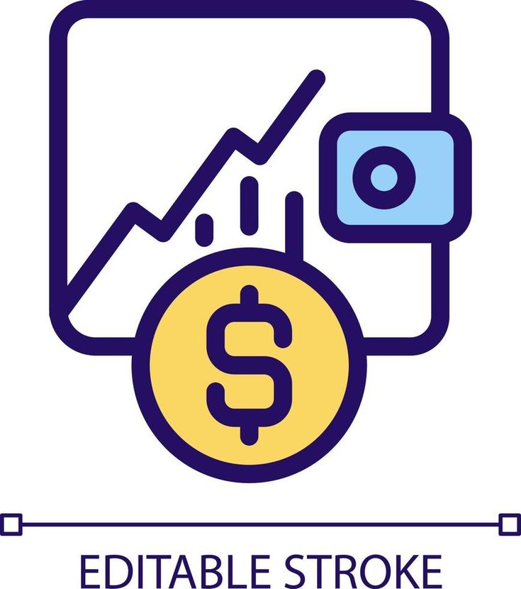 Investment pixel perfect RGB color icon. Earning money from stocks. Financial market. Economic growth. Isolated vector illustration. Simple filled line drawing. Editable stroke Illustration Simple, Economic Growth, Pixel Perfect, Earning Money, Vector Portrait, Rgb Color, Financial Markets, Line Drawing, Earn Money