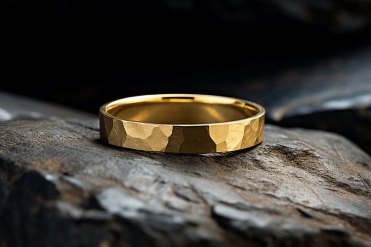 Presenting our Hammered Solid Gold Flat Shaped Wedding Band, a union of artisanal craftsmanship and enduring love, suitable for both men and women. Every hammer mark on this band is a testament to the handcrafted nature of this piece. These textured facets not only add visual interest but also symbolize life's peaks and valleys, enriching the narrative of love. Materials: Yellow Gold, Rose gold, White Gold Specifications: * Made to Order. * Material: 375, 585 or 750 Yellow Gold (Solid 9K/14K/18K GOLD) * Flat Shape / Polished / Hammered * Band Width: 2mm / 3mm / 4mm / 5mm / 6mm * NOT GOLD PLATED * Tested Fineness Stamp: 375 (=9K) / 585 (=14K) / 750 (=18K) & Workshop Stamp * Middle Weight Gold Ring * 100% Handmade Genuine & Best Quality * Manufactured in the UK * Fast dispatch from UK * FREE Elegant Hammered Bands For Anniversary, Handmade Yellow Gold Wedding And Anniversary Rings, Handmade Gold Wedding Bands, Handmade Yellow Gold Wedding Jewelry, Wedding Bands With Hammered Round Shape, Hammered 14k Gold Wedding Band, Hammered Jewelry With Round Band For Wedding, Hammered Round Band Wedding Rings, Classic Hammered Wedding Rings