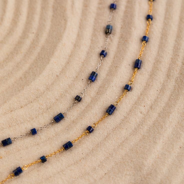 🕑Last Chance: Hurry and save 40% 🕑 Elevate your summer style with our Azul Deep Blue Beaded Bracelet, a minimalist accessory capturing the beauty and essence of the deep blue sea. With its calming blue beads, this boho-inspired bracelet adds a touch of elegance and embodies the carefree spirit of the season. Material: High Quality Solid 925 Sterling Silver Finish: Sterling Silver ∙ 18K Gold Featuring Blue Lapis Beaded Bracelet with alternating ~2mm and ~4.5mm Beads, adjustable from 6 to 7.5 in Minimalist Blue Bracelet With Delicate Chain, Minimalist Blue Beaded Bracelets, Dainty Blue Bracelets With Tiny Beads, Blue Minimalist Bracelets With Tiny Beads, Minimalist Blue Bracelets With Tiny Beads, Minimalist Blue Bracelet With Tiny Beads, Minimalist Blue Jewelry With Tiny Beads, Dainty Blue Beaded Bracelets For The Beach, Blue Gemstone Beads Minimalist Bracelets