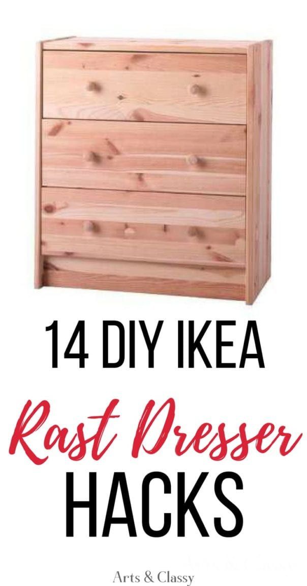 Painting Ikea Dresser, Ikea Kids Dresser, Ikea Rast Hack Nightstand, Ikea Pine Dresser, Ikea Rast Nightstand, Ikea Rast Makeover, Dresser Top Organization Ideas, Wood Shops, Ikea Rast Dresser