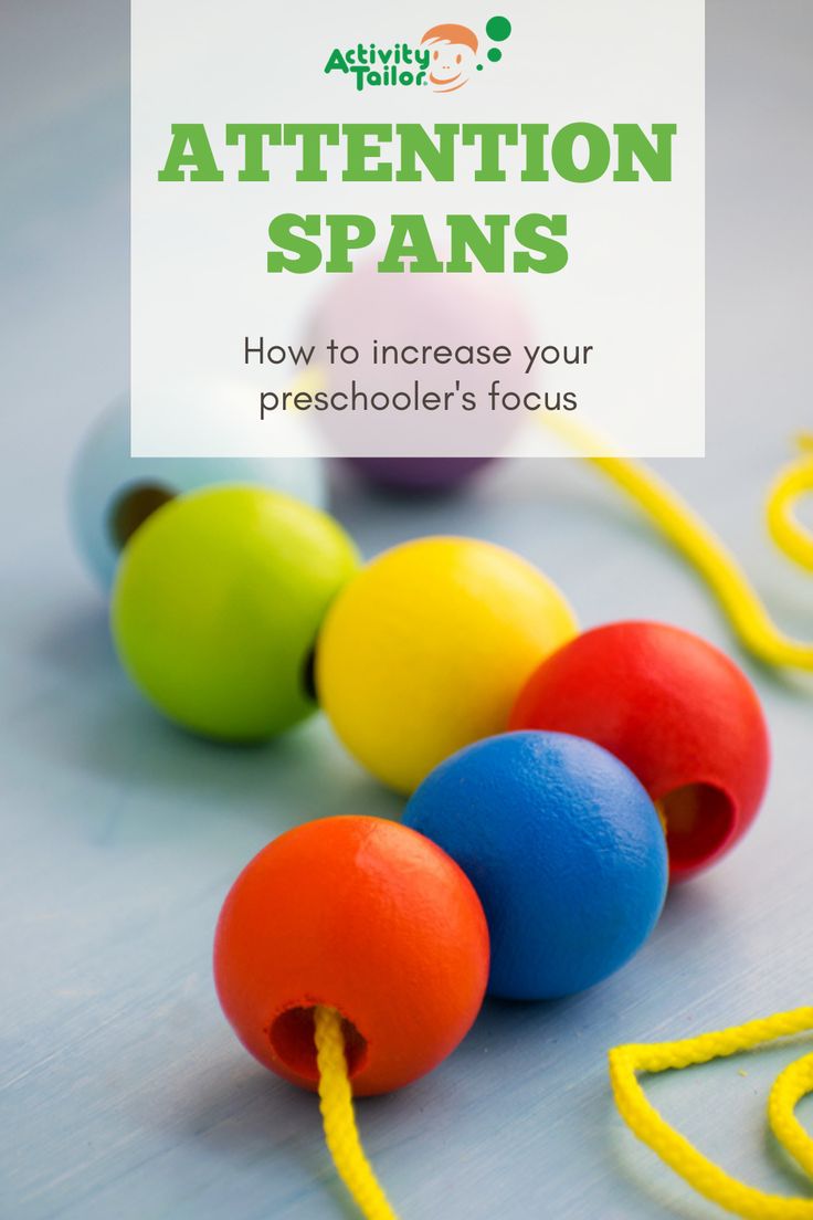 colorful wooden beads with text overlay that says, how to increase your preschool's focus