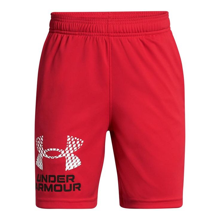 These boys 8-20 Under Armour UA Tech™ shorts are our original go-to training gear: loose, light, and it keeps him cool. It's everything he needs. These boys 8-20 Under Armour UA Tech™ shorts are our original go-to training gear: loose, light, and it keeps him cool. It's everything he needs. TECHNOLOGIES & FEATURES Encased elastic waistband with internal drawcord Material wicks sweat & dries really fast Breathable Open hand pocketsFIT & SIZING 7" inseam Midrise sits above the hip Loose fitFABRIC Red Casual Athletic Shorts For Training, Casual Red Athletic Shorts For Training, Casual Red Breathable Athletic Shorts, Casual University Red Bottoms For Training, Active Kids, Open Hands, Training Gear, How To Make Shoes, Bottom Clothes