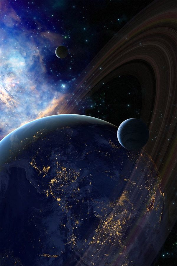 an artist's rendering of the planets in space