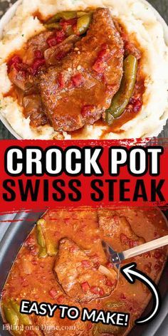 crock pot swiss steak is an easy to make meal