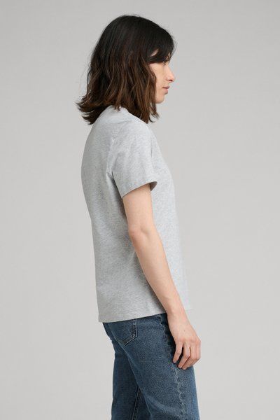 Cemented as the #1 womens’ essential by Jane Birkin in the 60's and 70's, The T-Shirt is the natural starting place for our growing permanent collection of women's essentials. Developed for longevity, both aesthetically and physically, our T-Shirt is made from a soft yet substantial mid-weight organic cotton jersey, designed to feel light without being frail or see-through. It's cut to a classic fit and accentuated with a slightly elevated, neatly ribbed neckline. Tuck it into a skirt, or make i T Shirt Cut, Jane Birkin, Women Essentials, Organic Cotton Fabric, Ribbed Neckline, Portugal, Loose Fitting, Organic Cotton, Cotton Fabric