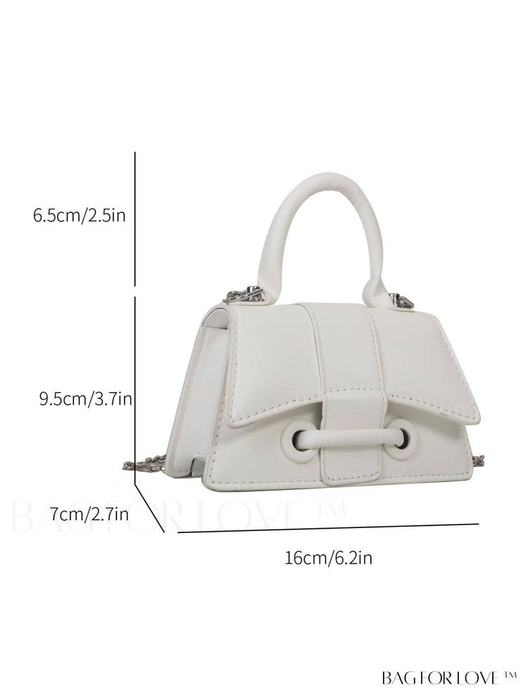 BagForLove - Compact Metal Square Flap Bag with Solid Color and Top Handle Product Description Color White Type Square Bag Bag Size Mini Pattern Type Plain Closure Type Flap Composition 100% Polyurethane Material PU Leather Size Chart INCH CM Strap Length Bag Length Bag Width Bag Height Handle Height 45.3 inch 6.3 inch 2.8 inch 3.7 inch 2.6 inch Strap Length Bag Length Bag Width Bag Height Handle Height 115 cm 16 cm 7 cm 9.5 cm 6.5 cm Details Pictures Similar Products h2 { text-align: center; } /* æ¢è¡ */ li{ white-space: normal; word-break: break-all; word-wrap: break-word; } .red-box { width: 100%; display: flex; flex-direction: row; flex-wrap: wrap; justify-content: center; } .red-box > div { width: 190px; height: 250px; margin: 10px; } .red-box > div > a > img { width: 190px; height: Trendy White Box Bag With Handles, Trendy White Box Bag, White Evening Bags With Adjustable Strap, White Box Bag With Adjustable Strap For Shopping, White Tote Box Bag With Adjustable Handle, White Shoulder Box Bag With Adjustable Handle, White Rectangular Shoulder Bag With Adjustable Handle, White Box Bag With Detachable Strap For Daily Use, White Box Bag With Detachable Strap For Errands