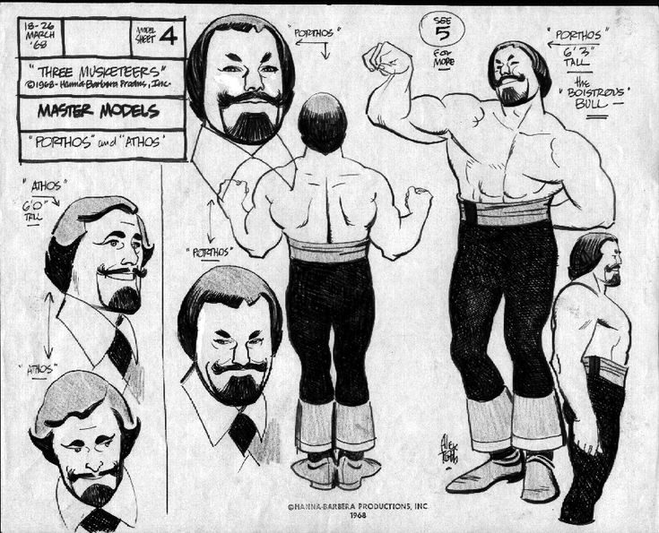 an old comic strip shows how to draw the muscles for men in their bodysuits