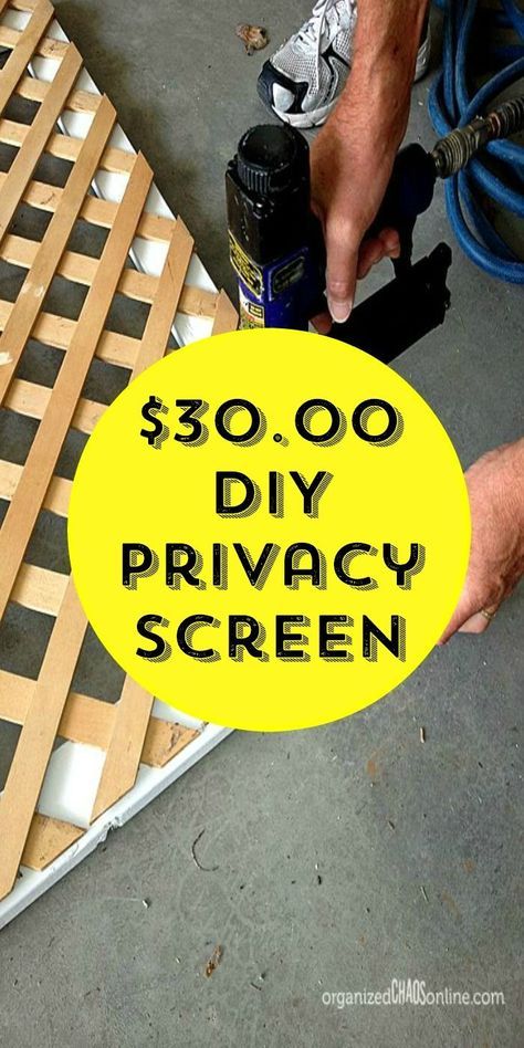 a man is sanding up a privacy screen