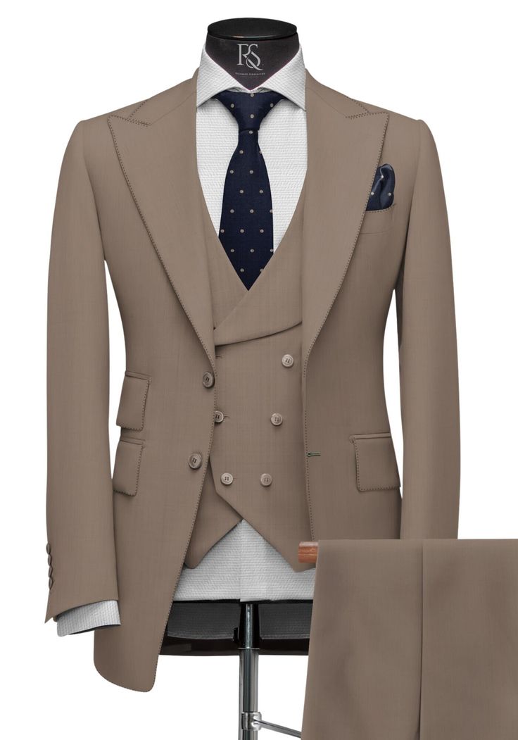 "Men Suits, Suits For Men Golden Beige three piece Wedding Suit, Formal Fashion Slim Fit Suit, COMPULSARY  PLEASE MEASURE YOUR CHEST AREA, CIRCUMFRENECE AROUND THE BROADEST PART OF CHEST AND WAIST AREA WHERE YOU NORMALLY WEAR YOUR TROUSER OR 4 FINGER BELOW THE BELLY BUTTON, AND PICK YOUR SIZE ACCORDINGLY  PLEASE PROVIDE YOUR HEIGHT AND WEIGHT IN THE PERSONALISATION BOX , WHILE PLACING THE ORDER PLEASE CHECK THE SIZE CHART BEFORE PLACING THE ORDER IN SIZE CHART , \"WAIST\" REFERS TO THE AREA WHERE YOU NORMALLY WEAR YOUR TROUSERS. This Green Fashion 3 piece suit With Matching Vest And Trousers for Men Is Perfect For every one Who Loves formal Suits. This Designer Suit will be Handcrafted Specially For You only after You Place an Order. Fabric:- Terry Rayon Premium Includes:- Coat Vest Coat, Brown Three-piece Suit For Wedding, Brown Three-piece Wedding Suit, Brown Wedding Tuxedo In Suiting Fabric, Brown Elegant Wedding Tuxedo, Brown Tailored Tuxedo For Wedding, Brown Three-piece Suit With Notch Lapel For Wedding, Brown Notch Lapel Three-piece Suit For Wedding, Classic Brown Wedding Sets, Classic Brown Wedding Set