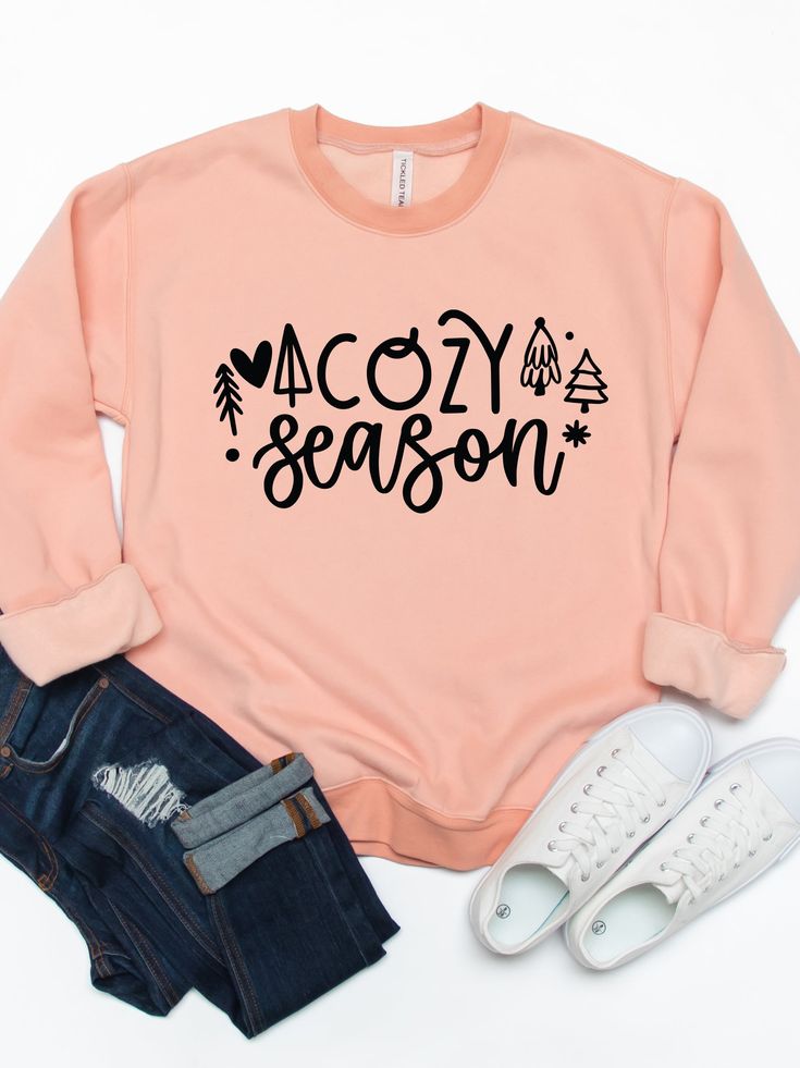 Collect yourself in the most fashionable way possible this season! Nothing says bring on Fall and Winter like fun graphic sweatshirts! Pair this with your favorite high waisted jeans and booties for a Fall worthy look! Details: Sizing: Small (4/6) | Medium (8/10) | Large (12/14) | XL (14/16) Tickled Teal brand sweatshirts comparable to Gildan 18000 fit. PROCESSING TIME: 5-7 business days **NOTE** If ordered with non-custom items, order will be held to ship with graphic tees. Cute Winter Sweatshirt With Letter Print, Cool Crew Neck Tops For Winter, Trendy Graphic Print Sweatshirt For Winter, Trendy Winter Text Print Sweatshirt, Trendy Winter Sweatshirt With Text Print, Trendy Sweatshirt With Letter Print And Cozy Fit, Cool Crew Neck Winter Sweatshirt, Cool Cotton Winter Tops, Cool Cotton Tops For Winter