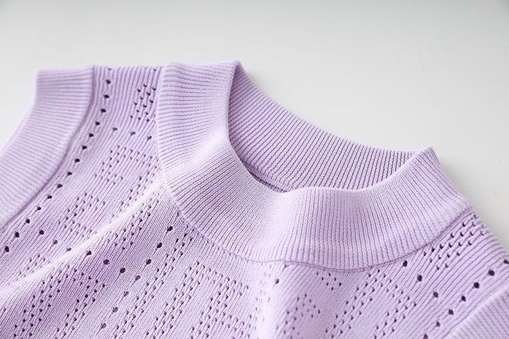 Adira Purple Knit Crop Top Captivating lilac-coloured women's knitted ribbed top with an artistic pattern. Round neck and sleeveless design with a ribbed neckline and armholes for versatility and functionality. High-quality double lycra ice silk fabric for a cooling feel and superbly soft skin comfort. Premium quality product guarantees durability and longevity for all-day wear. Perfect addition to your wardrobe for any occasion that offers the best of style, comfort, and quality. Size : (Measur Sleep Clothes, Purple Knit, Summer Wardrobe Essentials, Open Neck, Cocktail Attire, Swimming Outfit, Glitter Dress, Ribbed Top, Work Tops