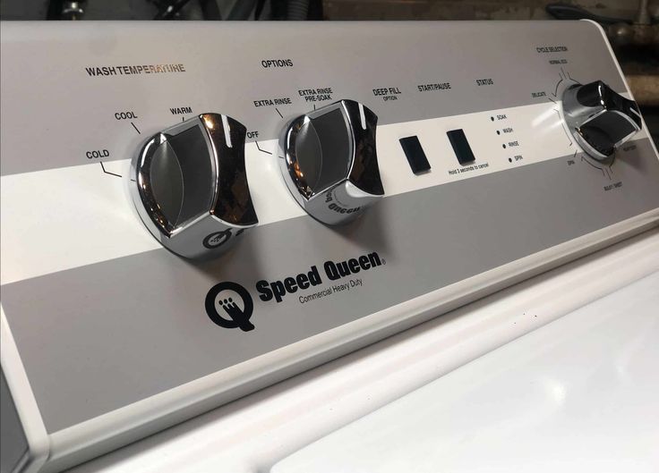 an appliance with three knobs on the front