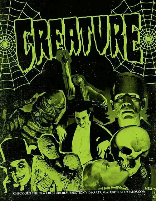 the poster for creature, which is featured in an old - fashioned horror movie series