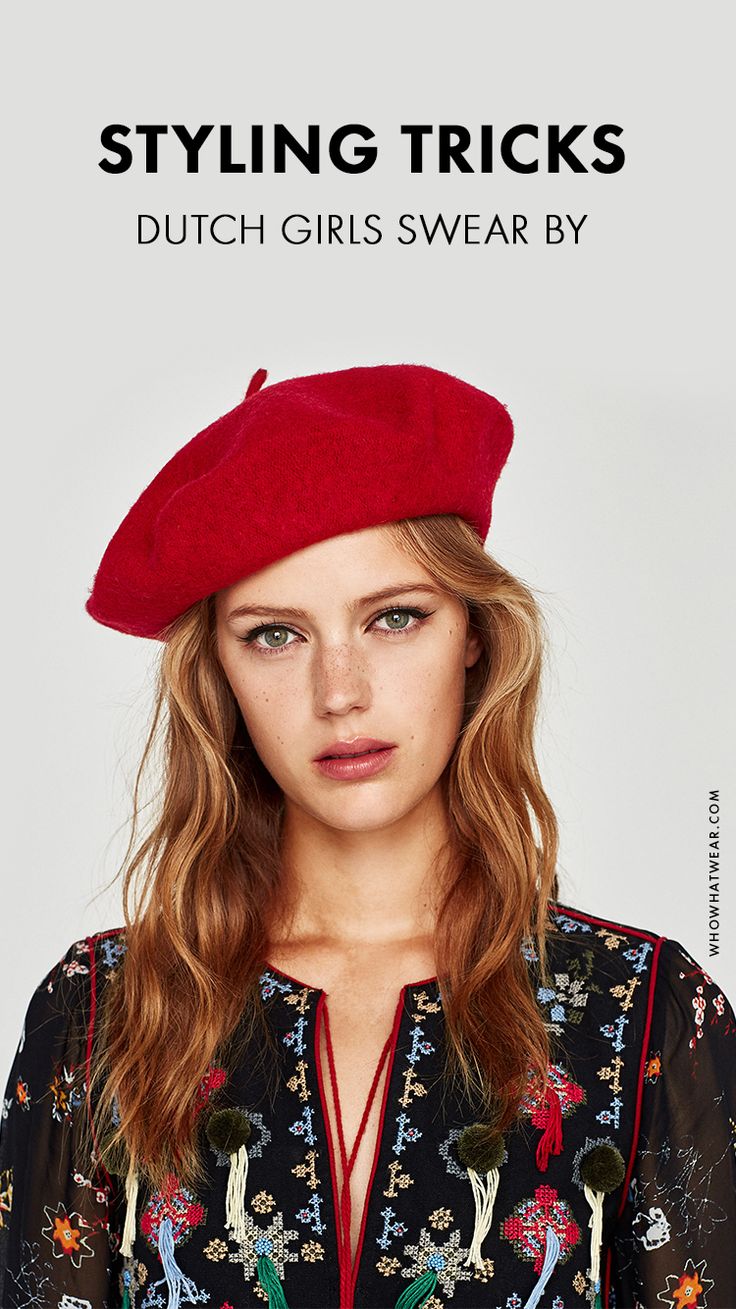 How to dress like a Dutch girl Amsterdam Street Style, French Hats, How To Wear A Beret, Dutch Clothing, Topi Baret, Beret Outfit, Louise Ebel, Winter Beret, Esther Heesch