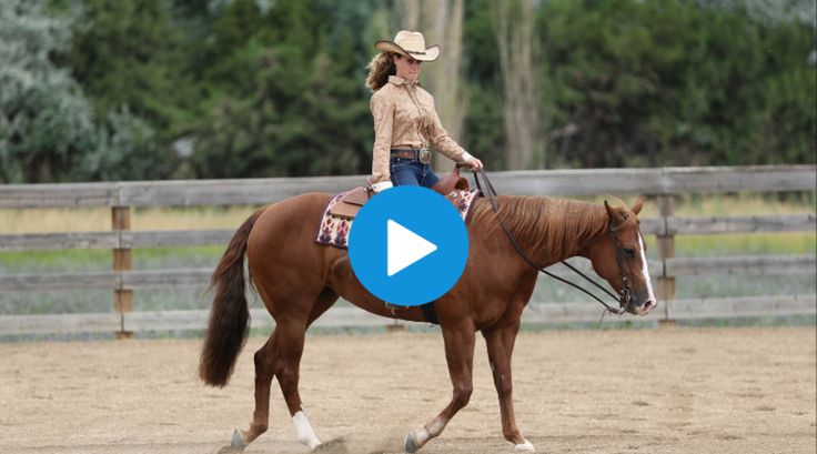 a woman riding on the back of a brown horse