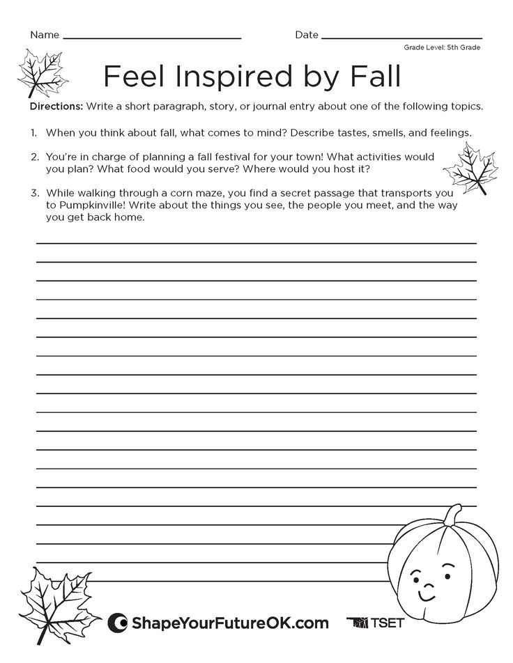 an autumn writing paper with the words feel inspired by fall