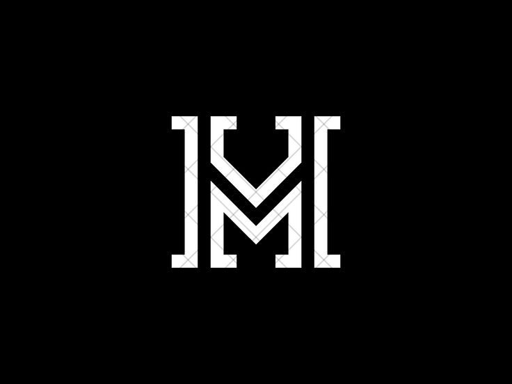 the letter m is made up of white letters on black background