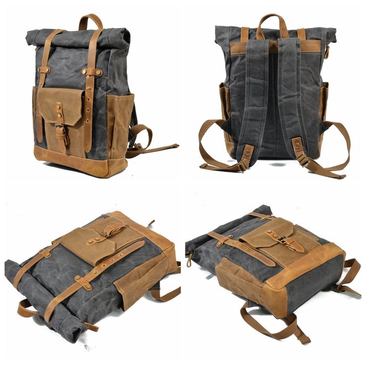 Motorcycle Backpack Large Travel Backpack Hiking Rucksack Laptop Backpack Unisex School Backpack Camping Backpack Outdoor Backpack --------------------------------- Please offer your phone number in order to deliver your orders successfully. --------------------------------- Description: -Waxed canvas and full grain leather -Cotton Lining -Inside one pocket for laptop, one phone pocket, one wallet pocket, one pen slot, one zipper pocket, zipper rolled closure top. -It can hold one 15.6'' laptop, Durable Rectangular Backpack For Everyday Use, Rectangular Durable Backpack For Everyday Use, Rectangular Everyday Durable Backpack, Rectangular Canvas Outdoor Backpack, Functional Rectangular Backpack For Hiking, Rectangular Canvas Backpack For Outdoor Activities, Canvas Satchel Backpack For Adventure, Functional Adventure Backpack Bags, Waxed Finish Backpack For Hiking