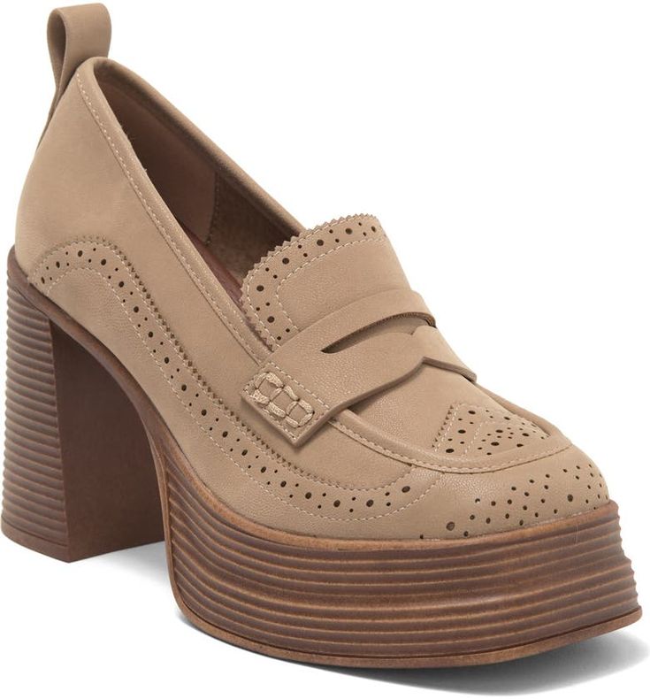 MIA Yisel Platform Loafer Pump (Women) | Nordstromrack Chic Platform Loafers With Padded Heel, Spring Synthetic High Heel Platform Loafers, Chic Loafers With Lug Sole For Spring, Chunky Platform Heels For Office In Spring, Chic Spring Loafers With Lug Sole, Chic Platform Loafers For Spring Workwear, Chic Spring Platform Loafers For Work, Elegant High Heel Platform Loafers For Spring, Trendy Office Platform Heels