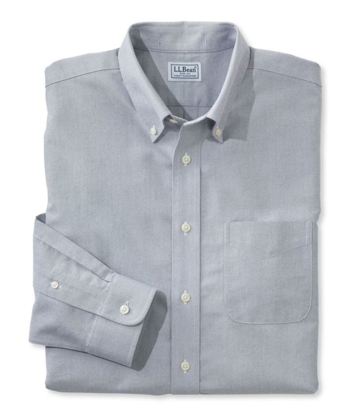 Our tried-and-true men's oxford cloth shirt boasts classic tailoring and meticulous construction details. And the wrinkle-free fabric means youaTMll never need to iron it. 36" and 37" sleeve lengths measure 2" longer in the body. Each size is proportioned for optimum comfort in a traditional fit. Traditional Fit: Relaxed through the chest, sleeve and waist. 100% cotton (blend of 69% pima and 31% upland). Machine wash and dry. Gentle collar roll. Classic single-needle tailoring, with double-needl Professional Work Outfit, Stylish Eve, Fitted Dress Shirts, Oxford Dress, Oxford Shirt, Wrinkle Free, Mens Shirt Dress, L L Bean, Work Casual