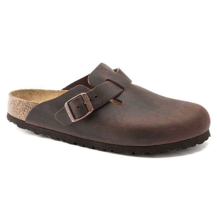 Boston Oiled Leather Habana | BIRKENSTOCK Birkenstock Flip Flops, Birkenstock Styles, Birkenstock Clogs, Boston Clogs, Mens Clogs, European Shoes, Birkenstock Boston, Birkenstock Madrid, Zermatt