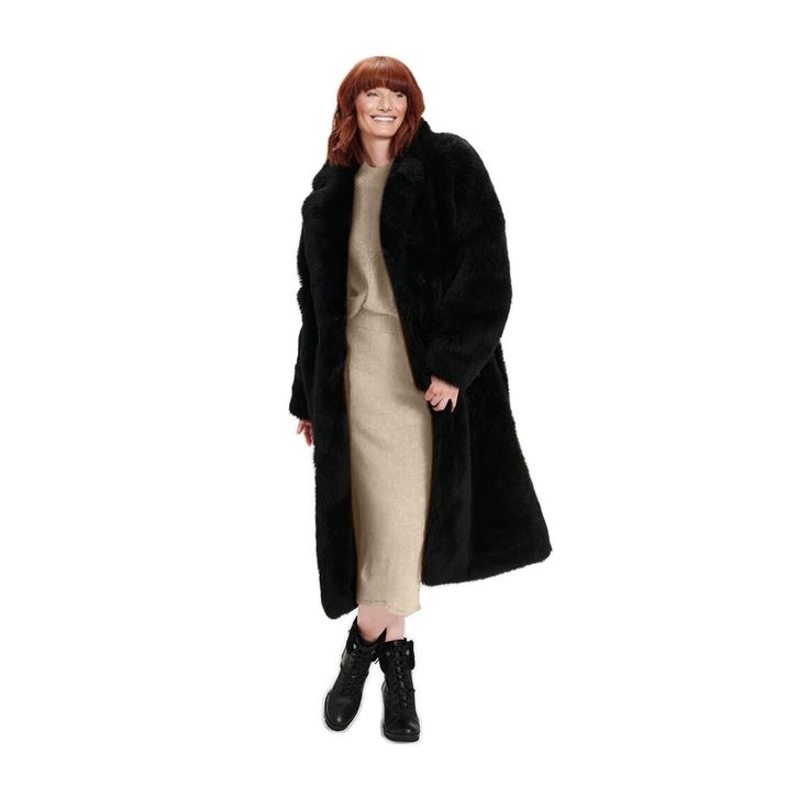 Crafted From Genuine Toscana Shearling, This Full-Body Coat Adds A Little Glam To Total Warmth And Comfort. * 43" Back Length (Size Small) * Front Snap Closure * Side Pockets * Lined * 100% Genuine Toscana Shearling (Turkey) With Leather Trim * Professional Fur Clean * Imported * Women's Clothing Black Shearling Fur Coat For Fall, Black Faux Fur Coat For Work, Black Faux Fur Coat For Workwear, Chic Black Sheepskin Fur Coat, Chic Black Shearling Fur Coat, Classic Black Fur Coat With Faux Fur Trim, Ugg Coat, Ugg Jacket, Long Teddy Coat