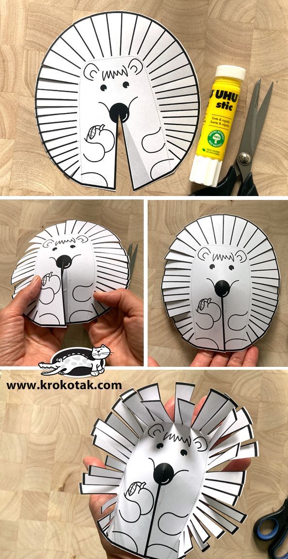 hedgehog - free printable template Hedgehugs Book Activities, Krokotak Printables, Hedgehog Classroom Theme, Hedgehog Crafts For Kids, Hedgehog Craft For Kids, Easy Animal Crafts, Paper Hedgehog, Diy Hedgehog, Hedgehog Crafts