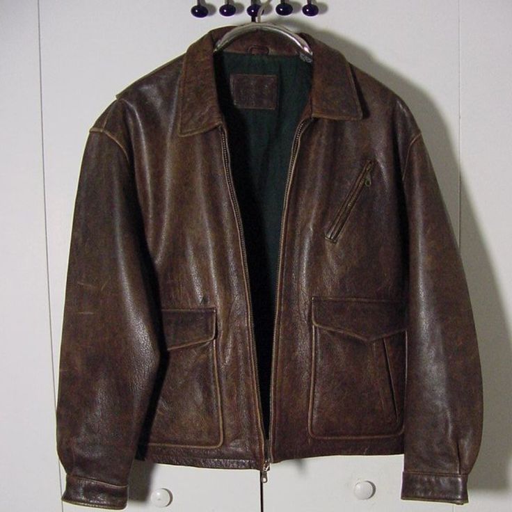 Vtg Brown Leather St. John's Bay Bomber Jacket Sz Xl Buckle Back . Front Upper Zip Pocket . Distress Brown Look . Aprox 23" Shoulders 25" Sleeves 24" Chest 28" Length 40s Male Fashion, Vintage Brown Leather Jacket For Fall, Vintage Distressed Brown Outerwear With Pockets, Vintage Leather Jacket For Fall, Vintage Leather Jacket With Pockets, Vintage Fashion Fall Outerwear With Pockets, Vintage Distressed Brown Leather Jacket With Pockets, Vintage Collared Leather Jacket For Fall, Vintage Distressed Brown Outerwear For Fall