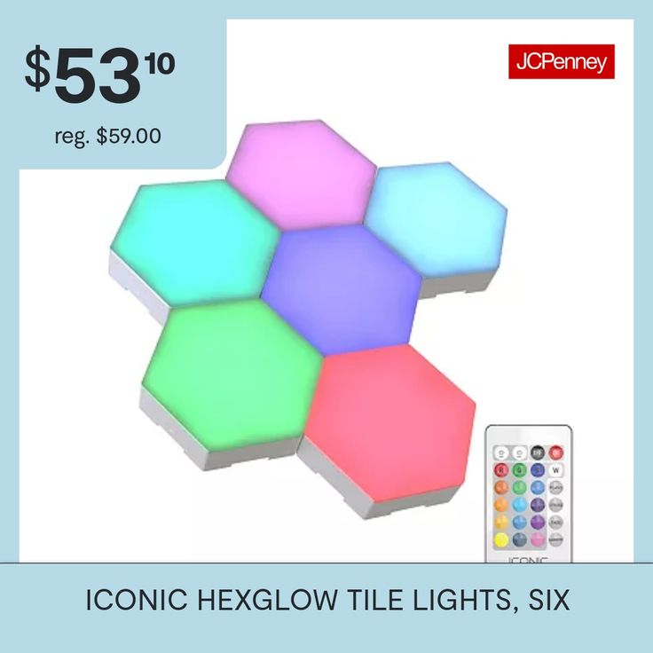 an advertisement for a light fixture with different colors