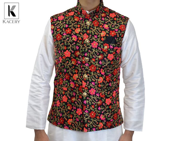 ★Men's Indian Fancy waistcoat Prettified with hand work on neck and Enhanced with Fancy button . ★Package included:1 Waistcoat ★Fabric - Polyester ★Due to the different monitor and light effect, the actual colour of the item might be slightly different from the colour showed on the picture ★Garment care -Dry Clean Only  ★Jacket has three Pockets. ★Ideal for wedding, Eid, mehendi ceremony, any religious functions, Bollywood theme & birthday party. These kurta sets are  also known as Indian, Pakis Unstitched Nehru Jacket For Festive Winter Occasions, Festive Fitted Vest With Zari Work, Formal Festive Nehru Jacket, Fitted Festive Vest With Zari Work, Fitted Multicolor Nehru Jacket For Festivals, Fitted Sleeveless Nehru Jacket For Festive Occasions, Traditional Festive Vest For Eid, Bollywood Style Multicolor Nehru Jacket With Zari Work, Bollywood Style Multicolor Fitted Nehru Jacket