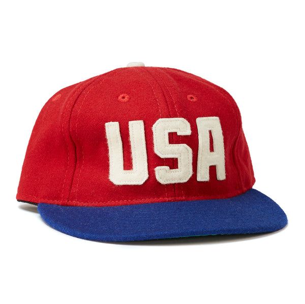 USA National Team 1956 Vintage Ballcap – Ebbets Field Flannels Topi Vintage, Baseball Fabric, Usa National Team, Vintage Hair, Cool Hats, Red Wool, Green Satin, Vintage Hairstyles, Up Girl