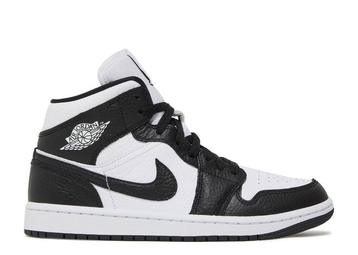 Wmns Air Jordan 1 Mid SE 'Homage' - Air Jordan - DR0501 101 - white/black/white | Flight Club Jordan 1 Mid Split, Air Jordan 1 Mid Women, Air Jordan Mid, Jordan Mid, Wmns Air Jordan 1, Jordan 1 Black, Cheap Jordan Shoes, Black Jordans, Air Jordan 1 Mid Se