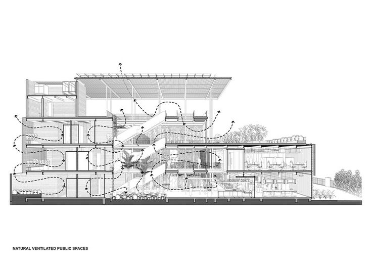 an architectural drawing of a house with pipes running from the roof to the upper floor