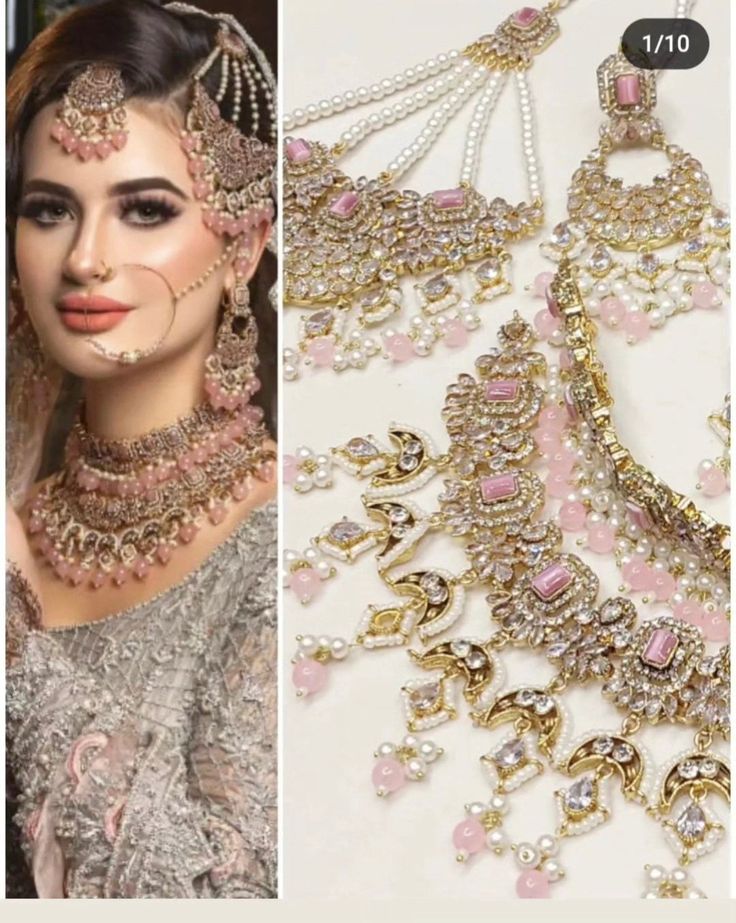 Most beautiful designer bridal set. Full complete set. Necklace  Choker  Jhoomer  Earrings  Tika Ship Wedding, Bollywood Wedding, Set Necklace, Pakistani Bridal, Necklace Choker, Bridal Set, Pakistani Fashion, Bridal Sets, Luxury Jewelry