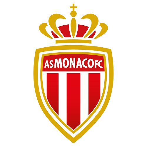 the as monacofc logo on a transparent background, with gold and red stripes around it