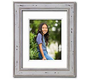 Transform the interior decor of any room with this gorgeous wood wall frame that imparts a rustic, on-trend gray industrial vibe. Showcase your favorite 8" x 10" photo or image in the double mat design and enjoy your new look in mere minutes. A sawtooth hanger makes it ready to hang right out of the box. From Courtside Market. Album Frames, Alabaster White, Rustic Wood Walls, Gallery Wall Frames, Rustic Frames, Frame Collection, Wall Frames, 10 Frame, Elegant Furniture