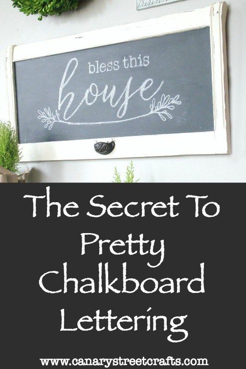 the secret to pretty chalkboard lettering