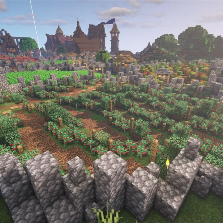 Minecraft Vineyard, Wine Field, Minecraft Shops, Minecraft Kingdom, Minecraft Building Guide, Minecraft Structures, Minecraft Interior Design, Minecraft Farm, Bangunan Minecraft