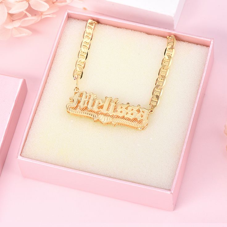 Material: Copper, 925 Sterling Silver. Color: Gold. Process: Gold plated. Chain Length: 14",16",18",20",22". Recipient: Women, Mom, Wife, Girl Friend, Children. Product Type: Personalized Jewelry. Gift Type: Necklace. Occasions: Valentine's Day, Mother's Day, Christmas, Birthday, etc. Necklace Type: Name Necklace. Brand: Silviax Jewelry. Item: 2021NE0088 Customized Name Necklace For Personalized Gift, Customized Gold Necklaces For Personalized Gift, Customizable Gold Pendant Name Necklace, Gold Heart Necklace With Custom Name, Personalized Gold Custom Name Necklace, Inspirational Gold Necklaces For Valentine's Day, Inspirational Gold Necklace For Valentine's Day, Customized Gold Name Necklace For Valentine's Day, Customized Gold Necklace For Personalized Gift