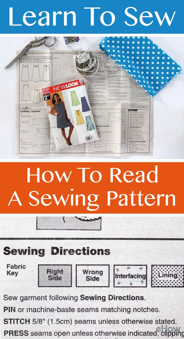 the sewing pattern is shown with instructions for how to sew and how to use it