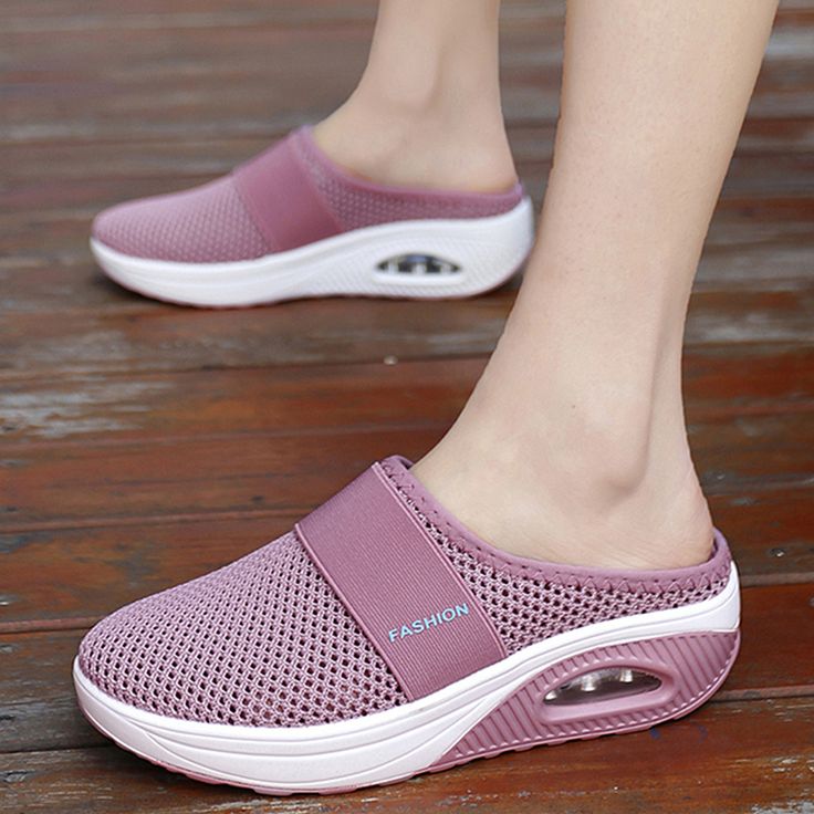 Women Sandals Fashion Wedges Platform Shoes Female Slides Slippers Breathable Mesh Lightweight Ladies Footwear Sepatu Platform, Mesh Heels, Summer Sneakers, Wedges Style, Roxy Women, Slides Women, Light Weight Shoes, Beige Shoes, Womens Wedges