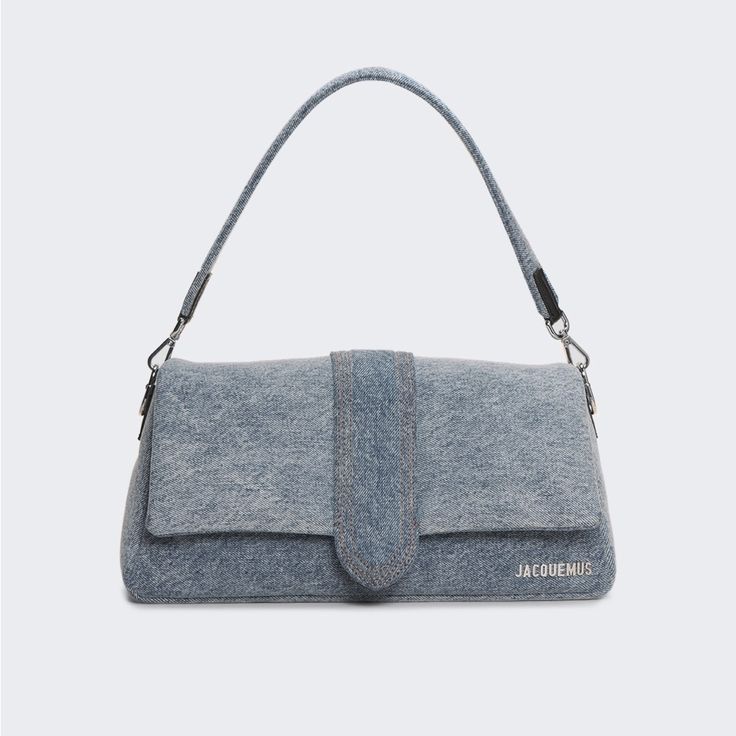 Jacquemus "Le Bambimou" Shoulder Bag In Leather And Denim Cotton Detachable Flat Top Handle Detachable, Adjustable Shoulder Strap Can Be Worn As A Top Handle Or Shoulder Bag Flap Top With Magnetic Closure Lining: Cotton Approx. 6.3"H X 11.8"W X 2.8"D Made In Italy Elegant Denim Blue Bag For Everyday Use, Everyday Denim Shoulder Bag, Chic Denim Blue Shoulder Bag For Everyday, Chic Everyday Denim Blue Shoulder Bag, Chic Denim Blue Bag With Adjustable Strap, Chic Denim Blue Shoulder Bag With Adjustable Strap, Chic Denim Blue Shoulder Bag With Removable Pouch, Chic Rectangular Denim Shoulder Bag, Elegant Denim Shoulder Bag