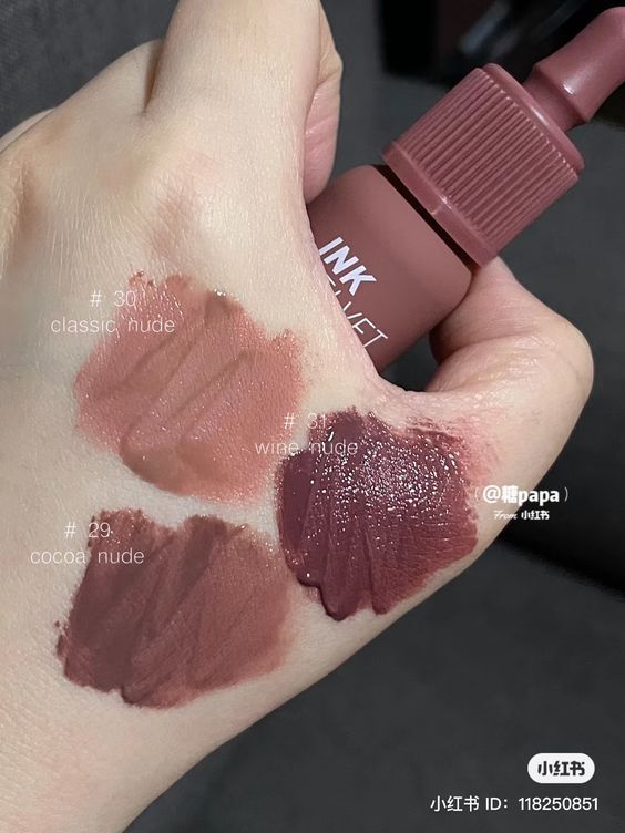 Peripera Lip Tint Swatch, Ink Lip Tint, Ink Velvet Peripera, Peri Pera Ink Velvet, Peripera Ink Velvet Swatch, Best Lip Tint, Ink Velvet Tint, Peripera Lip Tint, Brown Lip Tint