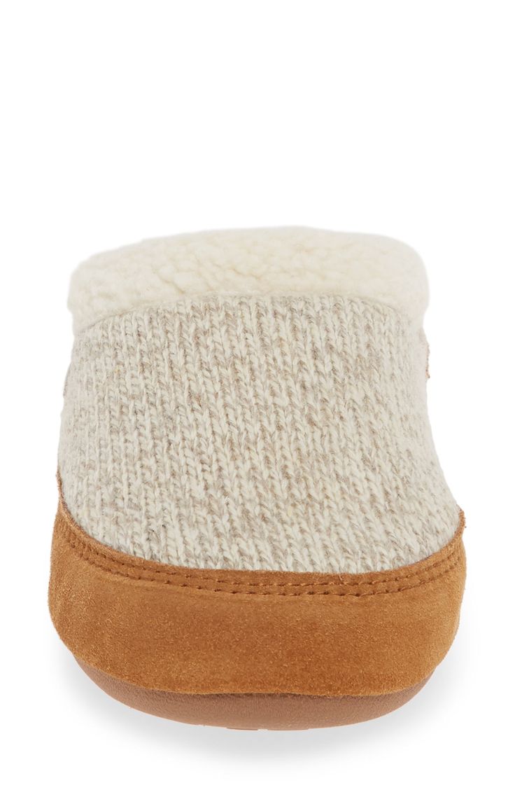 A plush faux-fur lining warms a felted slipper set on a durable, skid-resistant sole, while a signature cushioned footbed lends soft, cozy comfort to every step. Style Name:Acorn Ragg Mule Slipper (Women). Style Number: 5488889. Available in stores. Cozy Beige Slip-on Slippers, Winter Indoor Slippers With Soft Texture, Soft Texture Slip-on Winter Slippers, Comfortable Winter Slippers With Faux Fur Trim, Comfortable Soft Slippers For Fall, Comfy Brown Slippers For Fall, Faux Fur Lined Comfy Slippers, Cozy Soft Slippers For Fall, Cozy Beige Round Toe Slippers