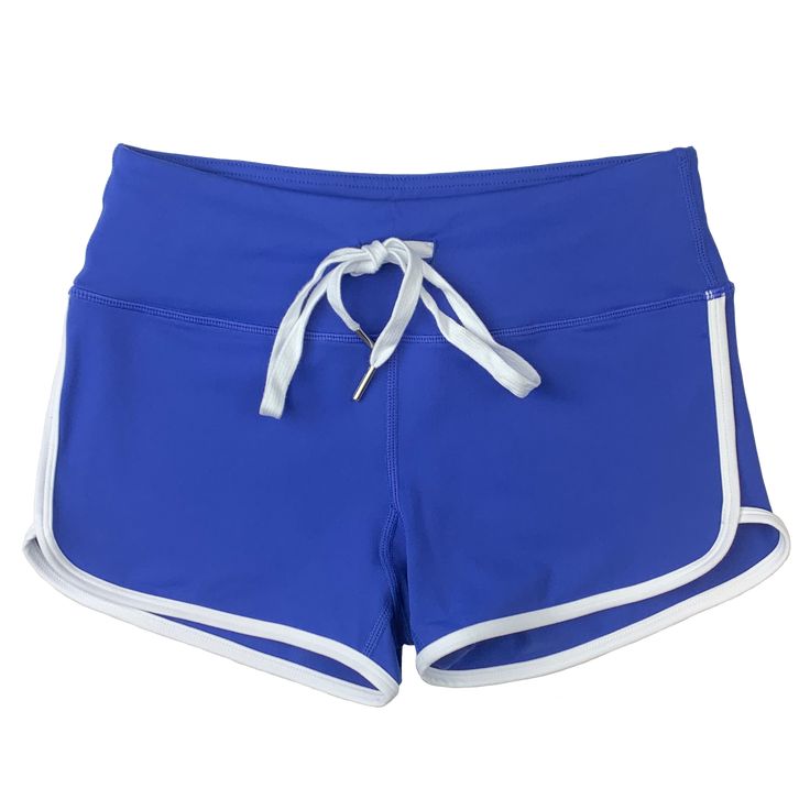 Varsity Booty Shorts - Royal Blue - Savage Barbell Apparel Blue Activewear With Built-in Shorts And Athletic Fit, Blue Athletic Fit Workout Shorts, Blue Athletic Fit Shorts For Gym, Blue Athletic Fit Shorts For Workout, Athletic Fit Blue Shorts For Gym, Blue Athletic Shorts With Drawstring, Sporty Blue Shorts With Drawstring, Blue Drawstring Athletic Shorts, Blue Athleisure Shorts With Athletic Fit