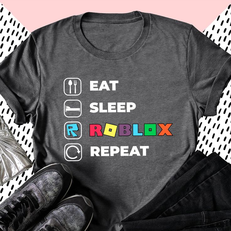 Elevate your gaming style with our Roblox Shirt collection! Perfect for both kids and adults, these shirts are a must-have for any Roblox enthusiast. Whether you're streaming gameplay or hanging out with friends, our Eat Sleep Roblox Repeat Shirt is the ultimate statement piece. It's not just a shirt, it's a lifestyle! Treat yourself or surprise a fellow gamer with one of our Roblox Lover Shirts, the ideal gift for any occasion. From birthdays to special gaming events, our shirts are sure to lev Eat Sleep Roblox Repeat, Shirt Roblox, Roblox Shirt, T Shirt Transfers, Gamer Gifts, Image Transfer, Gift For Birthday, Birthday Boy, Iron On Transfer